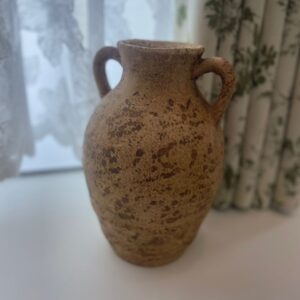 Vase Texturé en Céramique de Style Antique Badgley avec Ombrages et Poignées Grand